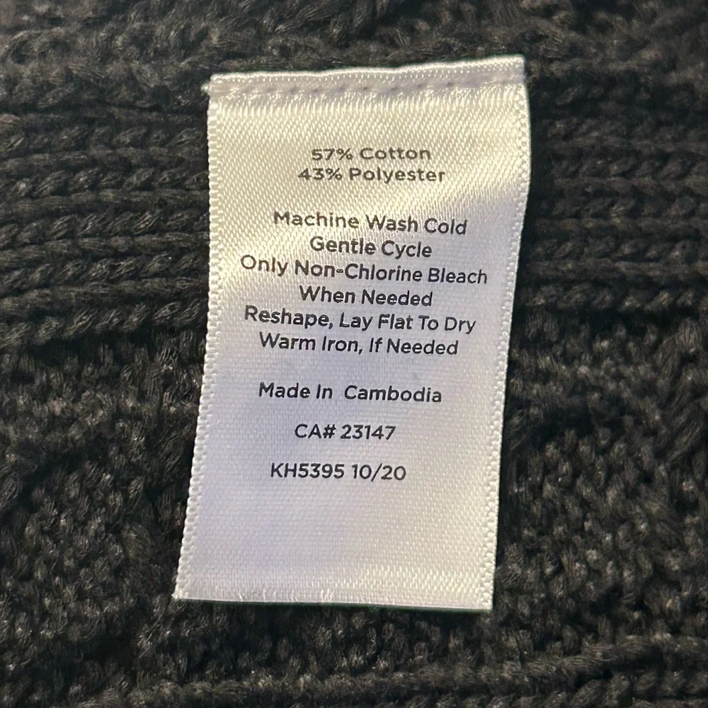 NWT $89 Talbots Woman CABLEKNIT SLEEVELESS SWEATER Black Size 1X - Picture 8 of 8